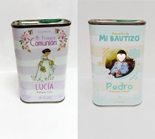 aceite campos de biatia regalo lata personalizada