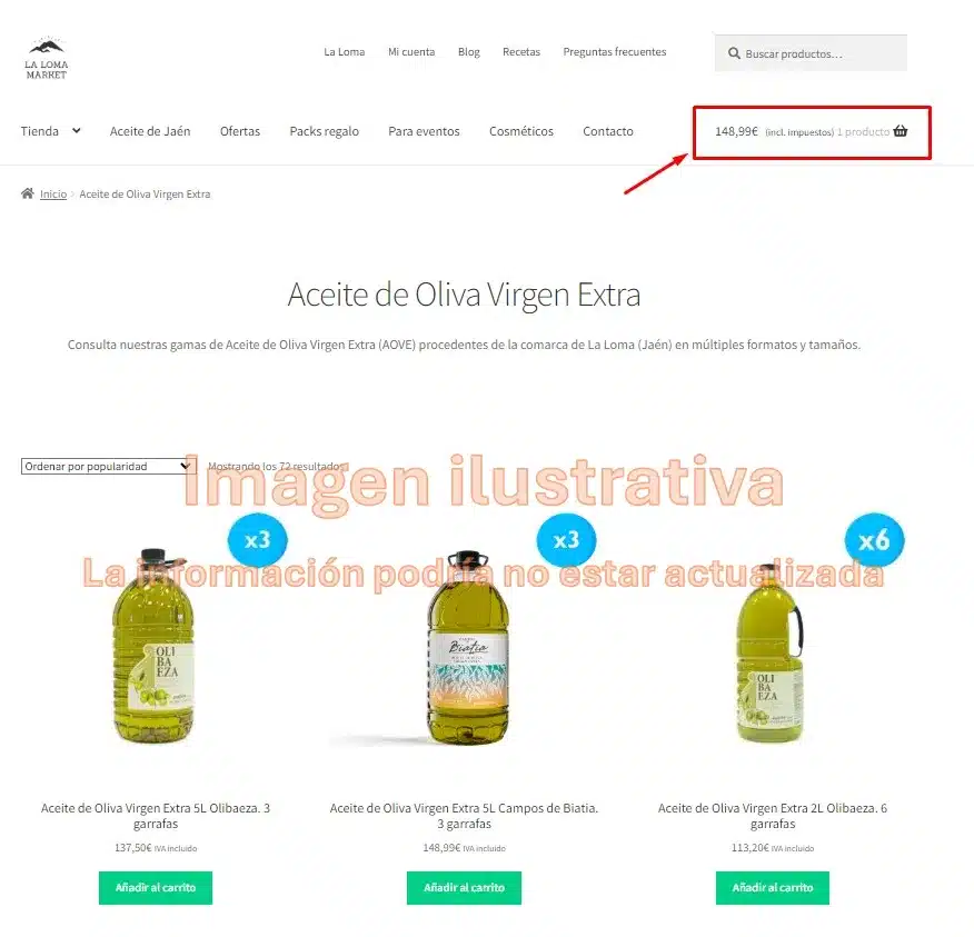 cómo comprar. cómo consultar el contenido del carrito.