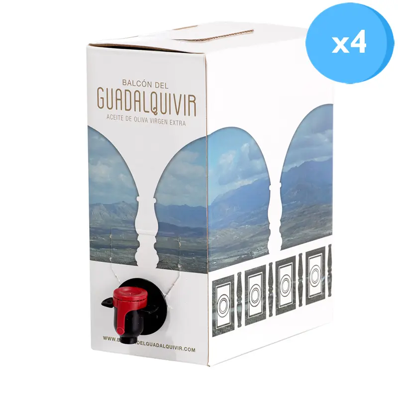 AOVE Premium Bag in Box 3L. Balcón del Guadalquivir. 4 unidades