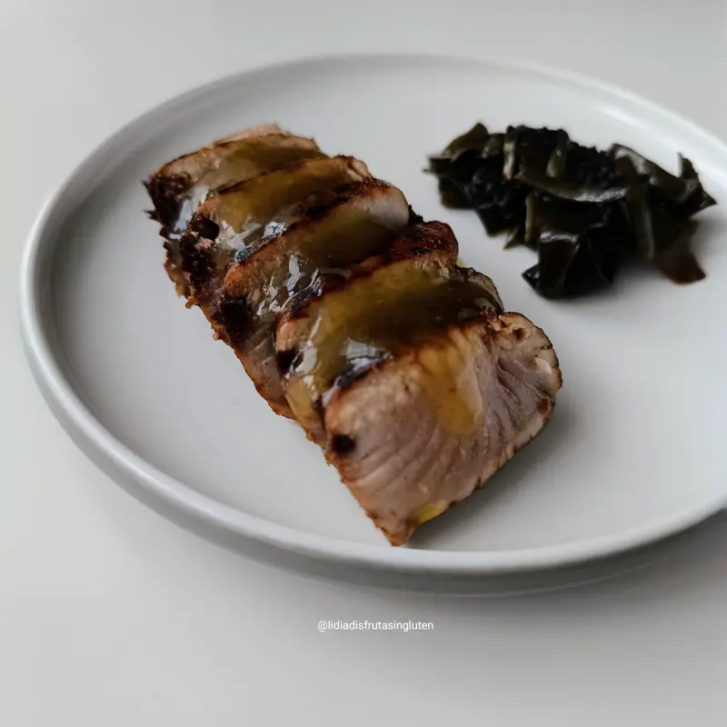 Tataki de bonito al jengibre con mermelada de AOVE. Imagen 07