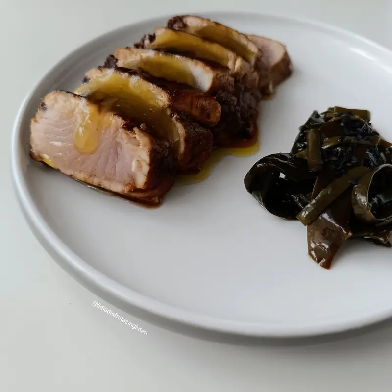 Tataki de bonito al jengibre con mermelada de AOVE. Imagen 08