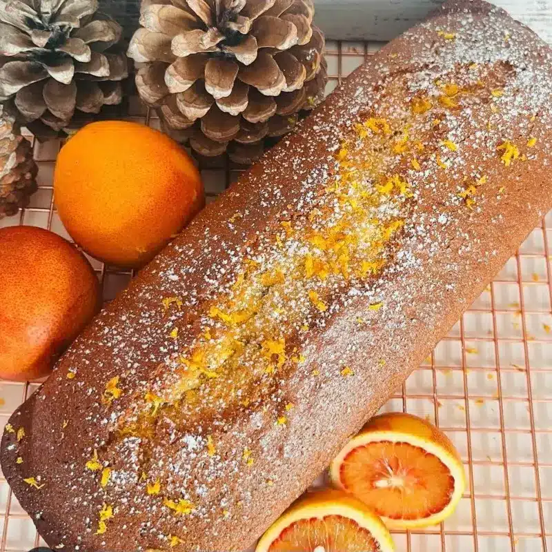 Bizcocho tradicional de naranja sanguina y chocolate. Imagen 01