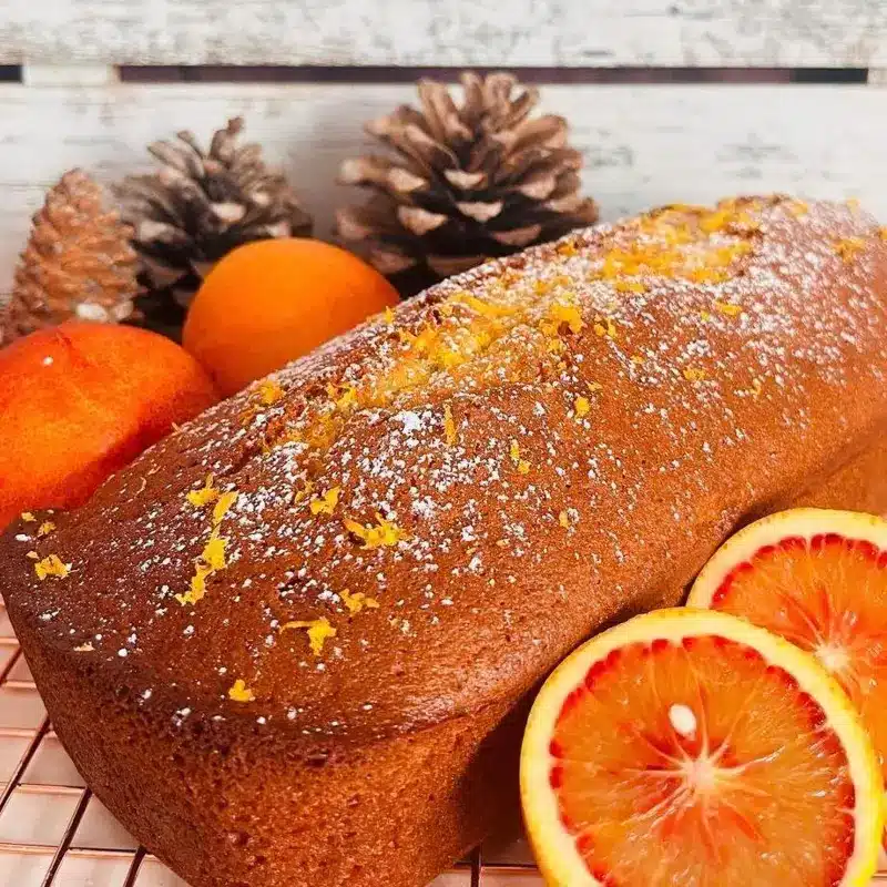 Bizcocho tradicional de naranja sanguina y chocolate. Imagen 04