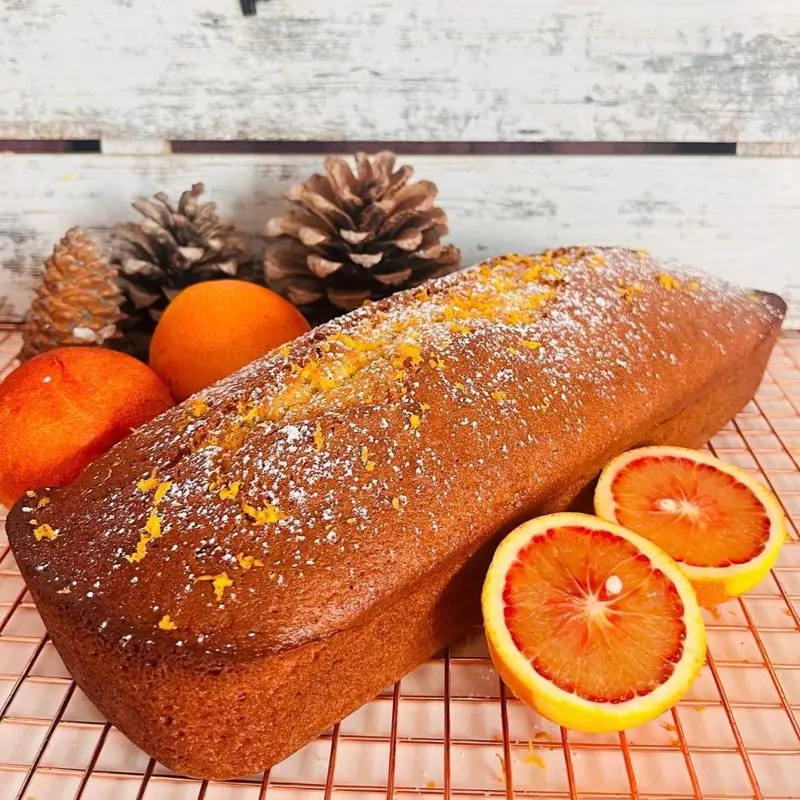 Bizcocho tradicional de naranja sanguina y chocolate. Imagen 05