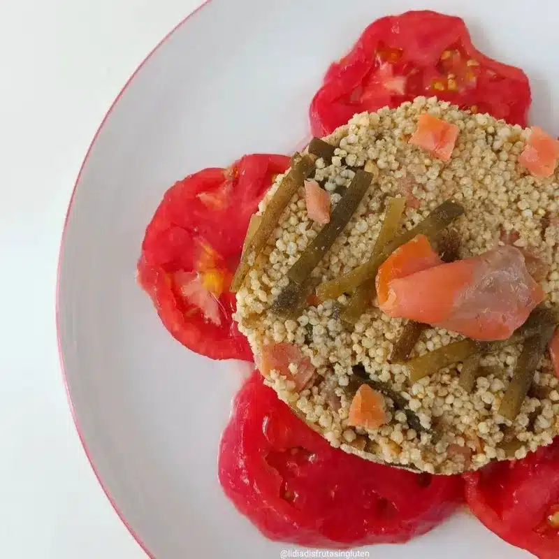 Ensalada de mijo con algas y salmón ahumado. Imagen 02