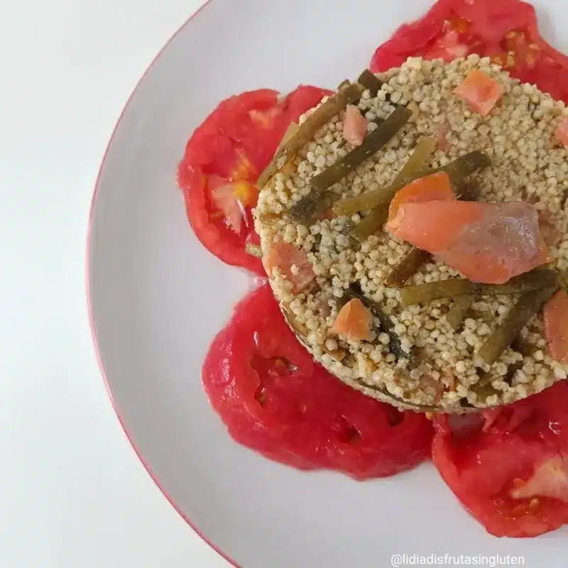 Ensalada de mijo con algas y salmón ahumado. Imagen 05