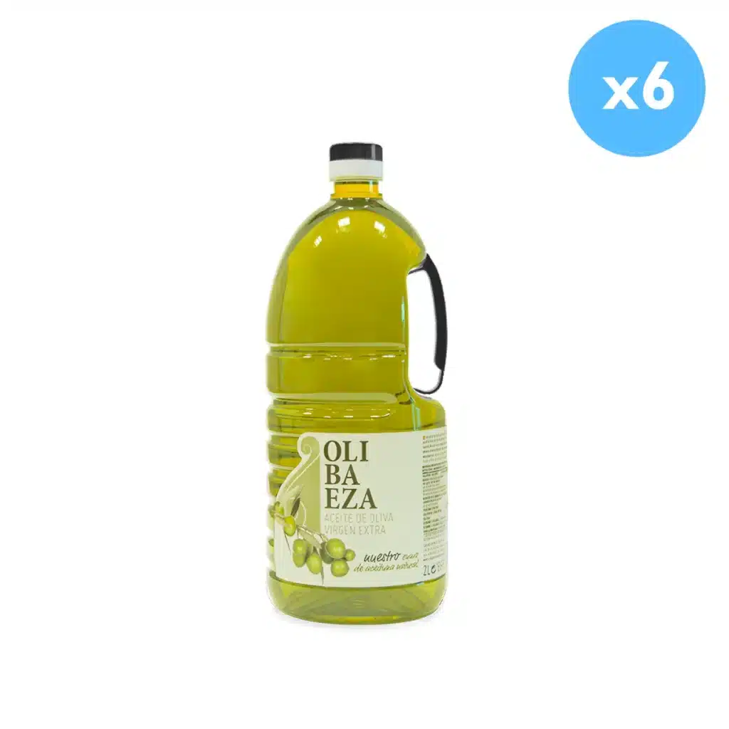 Aceite de oliva virgen extra Olibaeza garrafa 2L picual. 6 unidades