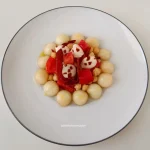Ensalada de garbanzos con tomate, melón y crujiente de jamón. Imagen 06