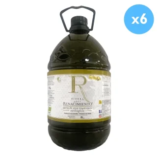 aceite de oliva virgen extra ecologico tierra de renacimiento. 6 garrafas