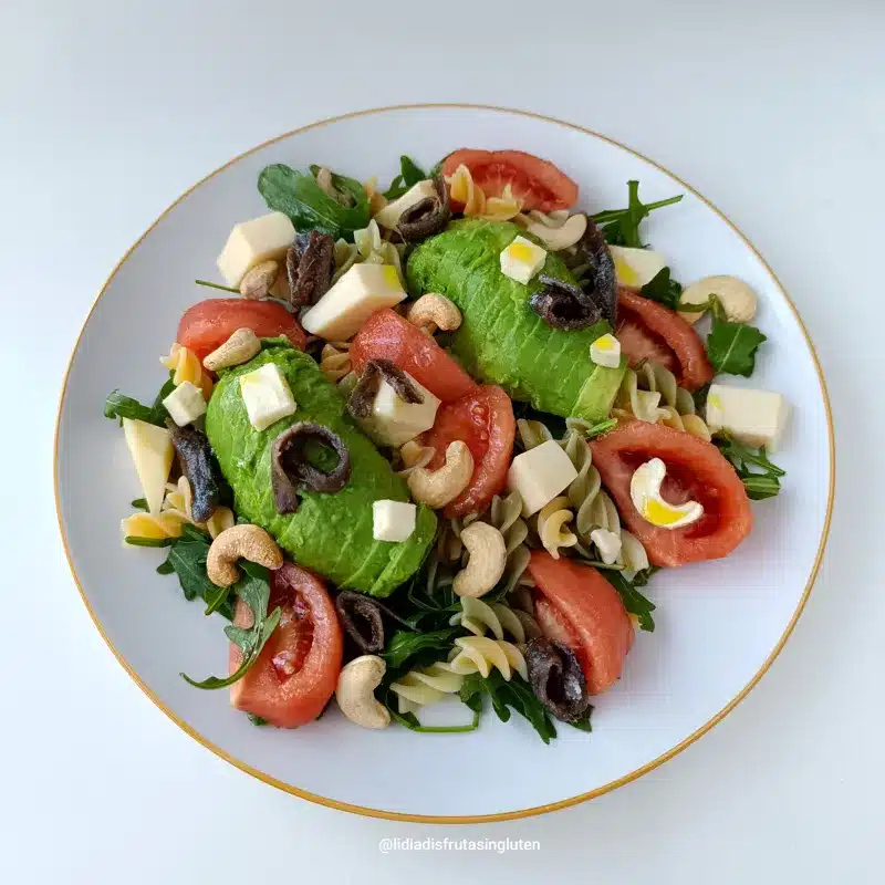 Ensalada de pasta sin gluten con rúcula. Imagen 06