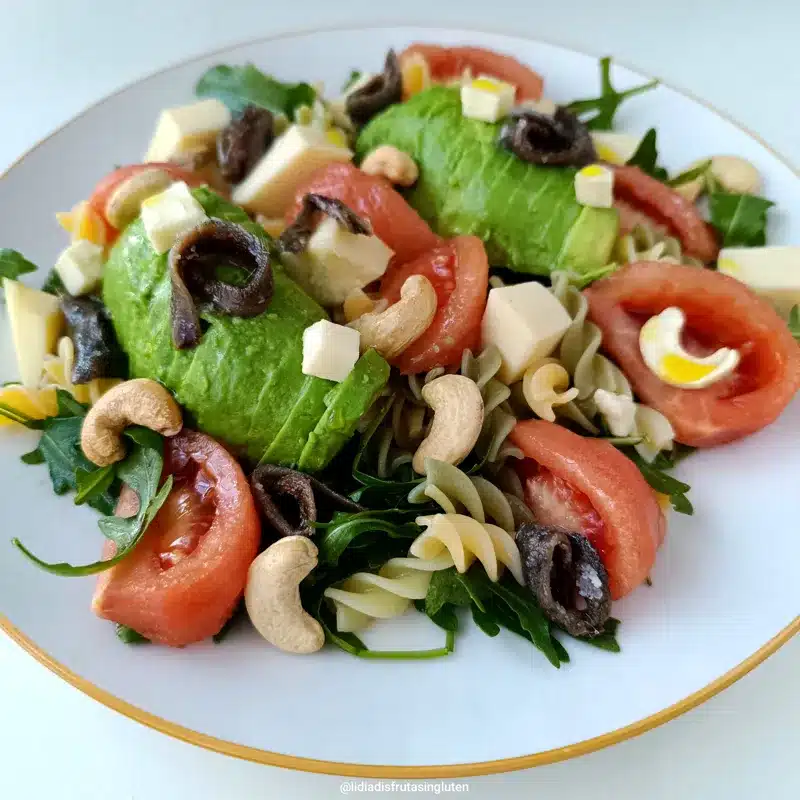 Ensalada de pasta sin gluten con rúcula. Imagen 08