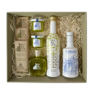 Pack regalo Olibaeza con aceites, mermelada y chocolates supremo