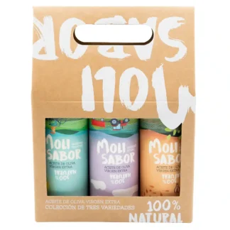 Estuche regalo AOVE. 3 botellas 250ml Molisabor. Oleícola Jaén