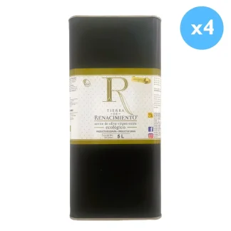 Aceite de oliva ecologico tierra-de renacimiento lata 5 litros. 4 unidades