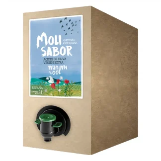 AOVE arbequina 3l bag in box Molisabor Oleícola Jaén
