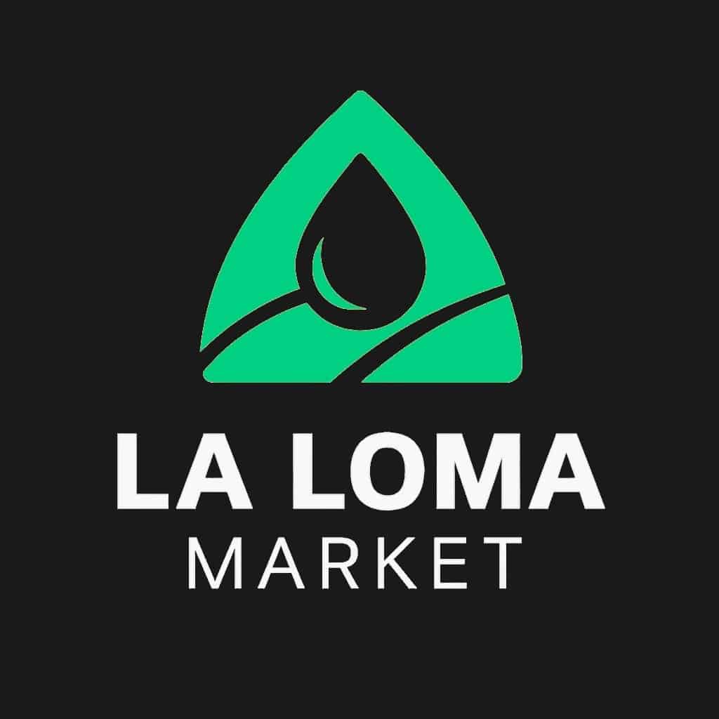 La Loma Market logo. Versión cuadrada para fondo oscuro