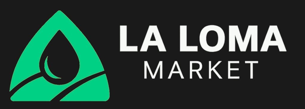 La Loma Market logo. Versión rectangular para fondo oscuro