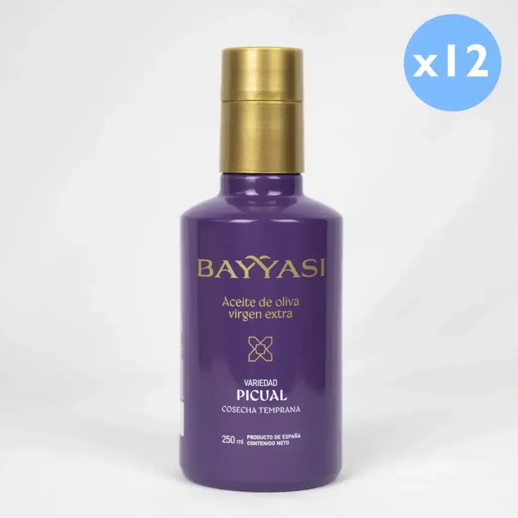 Aceite de oliva virgen extra temprano Bayyasi. 250ml. 12 unidades.