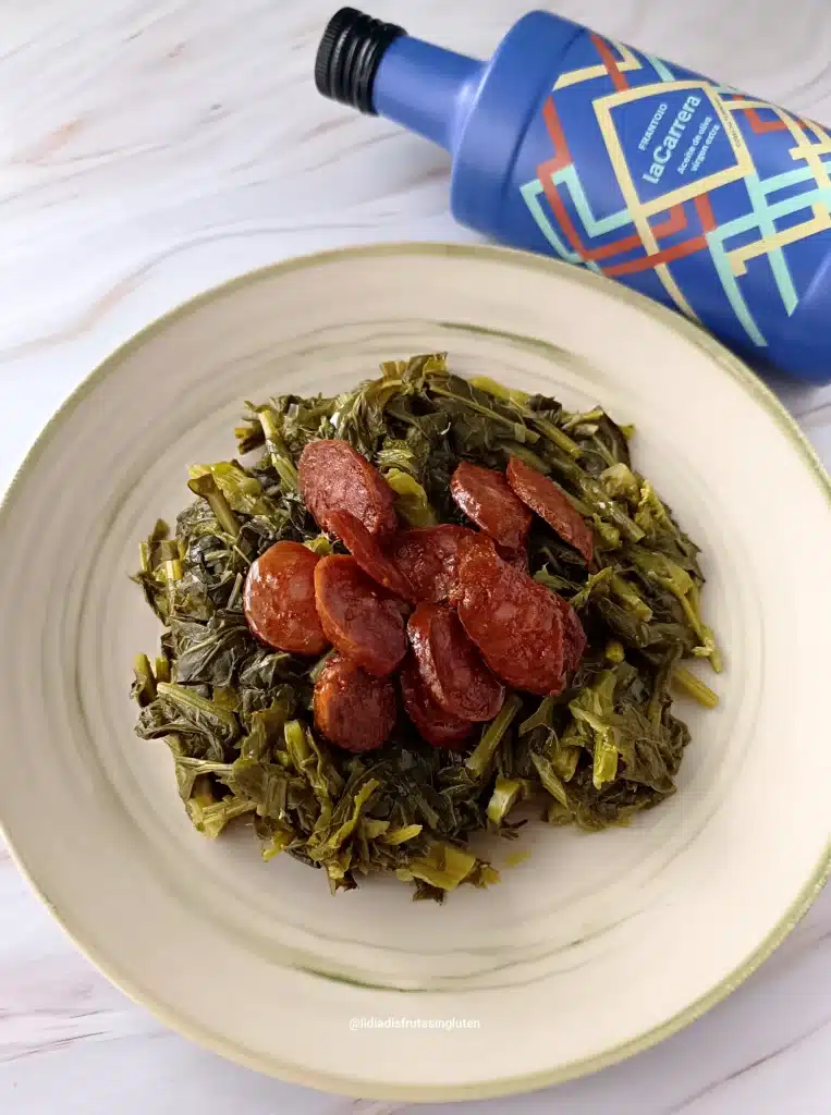 Grelos con chorizo. Imagen 02