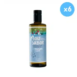 AOVE Arbequina 500ml Molisabor. Oleícola Jaén. 6 unidades