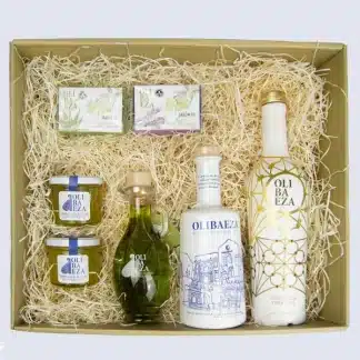 Pack regalo experiencia Olibaeza Supremo Edición estival. Estuche con aceite temprano y productos con AOVE. Envío gratis